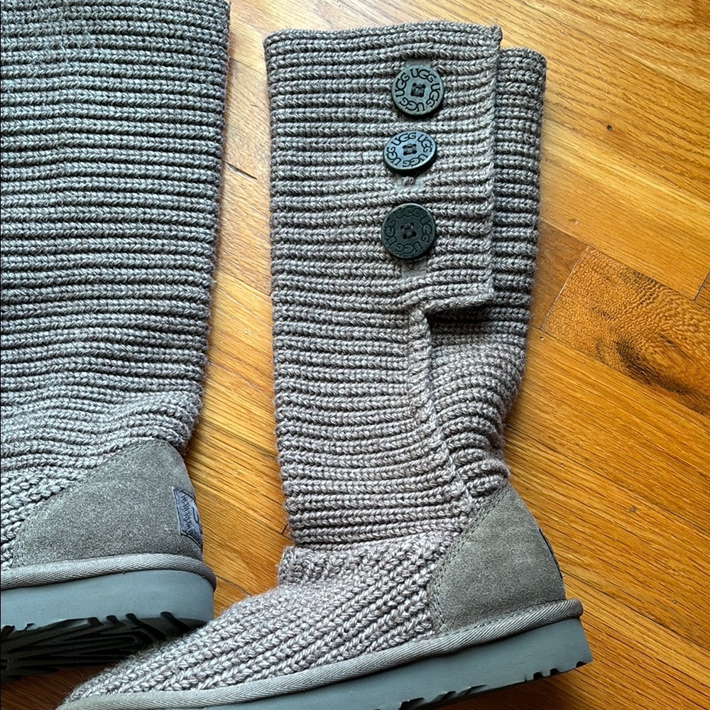 Ugg Gray Knit Button Boots - image 2